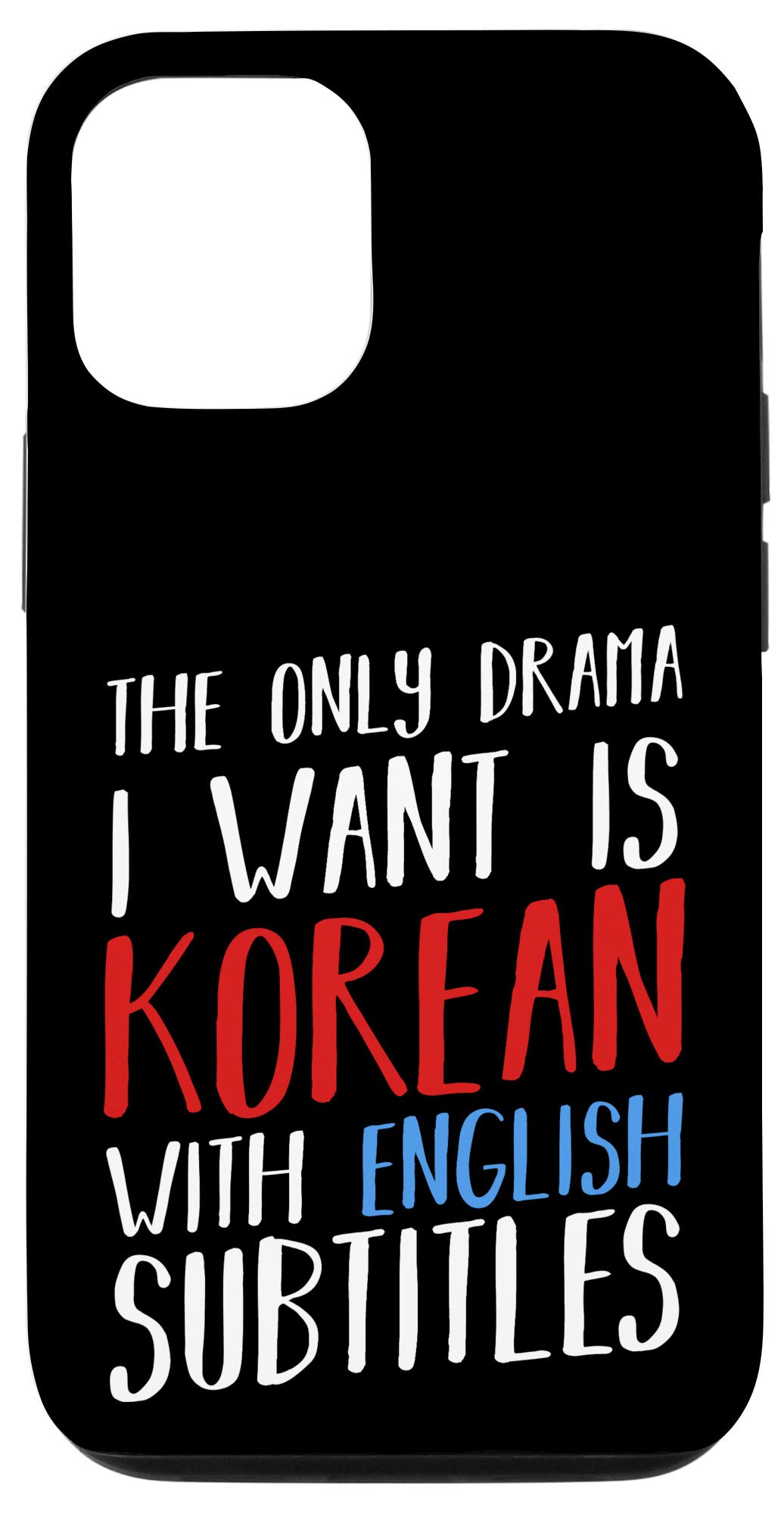 iPhone 12/12 Pro Korean Drama & K-Pop TV Series Custom Case - Hangul Design Protective Cover for Watching K-Dramas, Listening to K-Pop Music