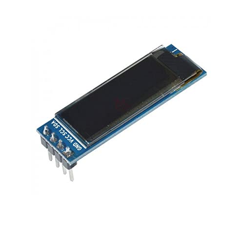 0.91 Inch 128x32 Blue OLED Display Module with I2C/IIC Interface - Perfect for Arduino, Raspberry Pi & DIY Electronics Projects