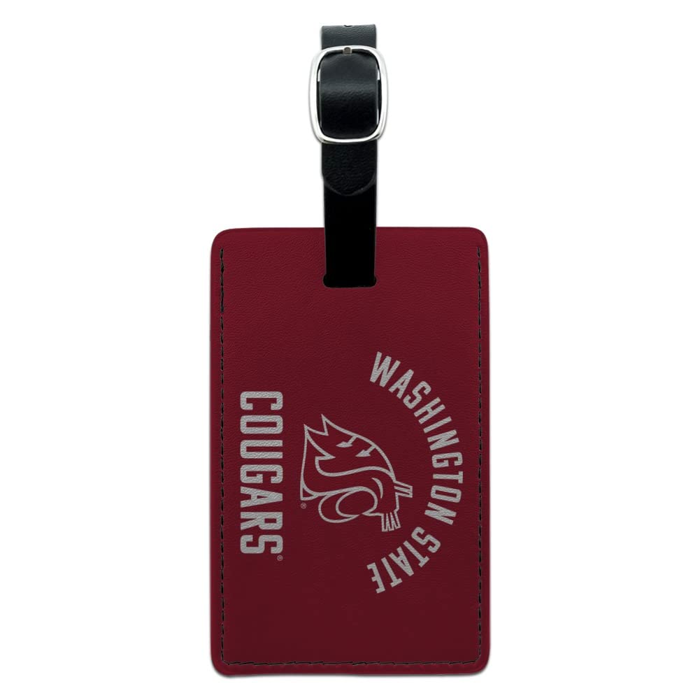 Washington State Couple Rectangle Leather Luggage Tag - Personalized Carry-On ID Tag for Suitcases & Travel Bags - Perfect for Airports, Business Trips & Vacation Travel Accessories