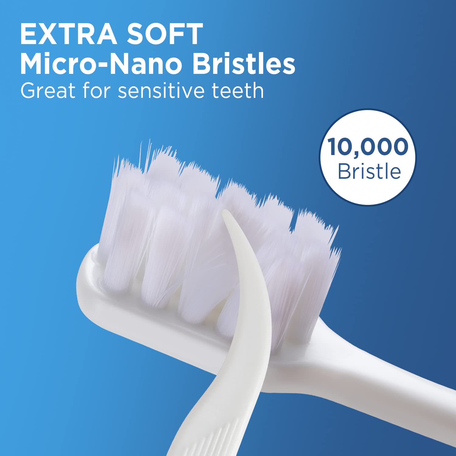**Extra Soft Toothbrushes for Adults – 10000 Micro Nano Bristles for Sensitive Teeth & Gum Care – Compact Head (6 Pack) – Gentle Cleaning for Daily Oral Hygiene & Travel**