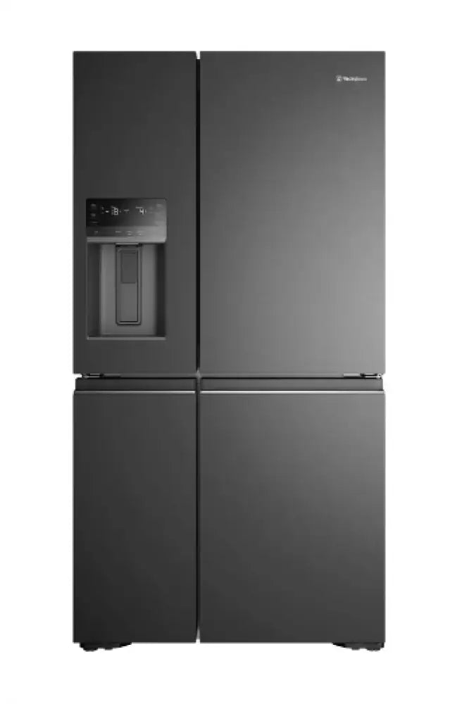 Westinghouse WQE6170BB 609L Quad Door Refrigerator in Matte Black - Energy Efficient Large Capacity Fridge for Modern Kitchen & Open Plan Living Spaces