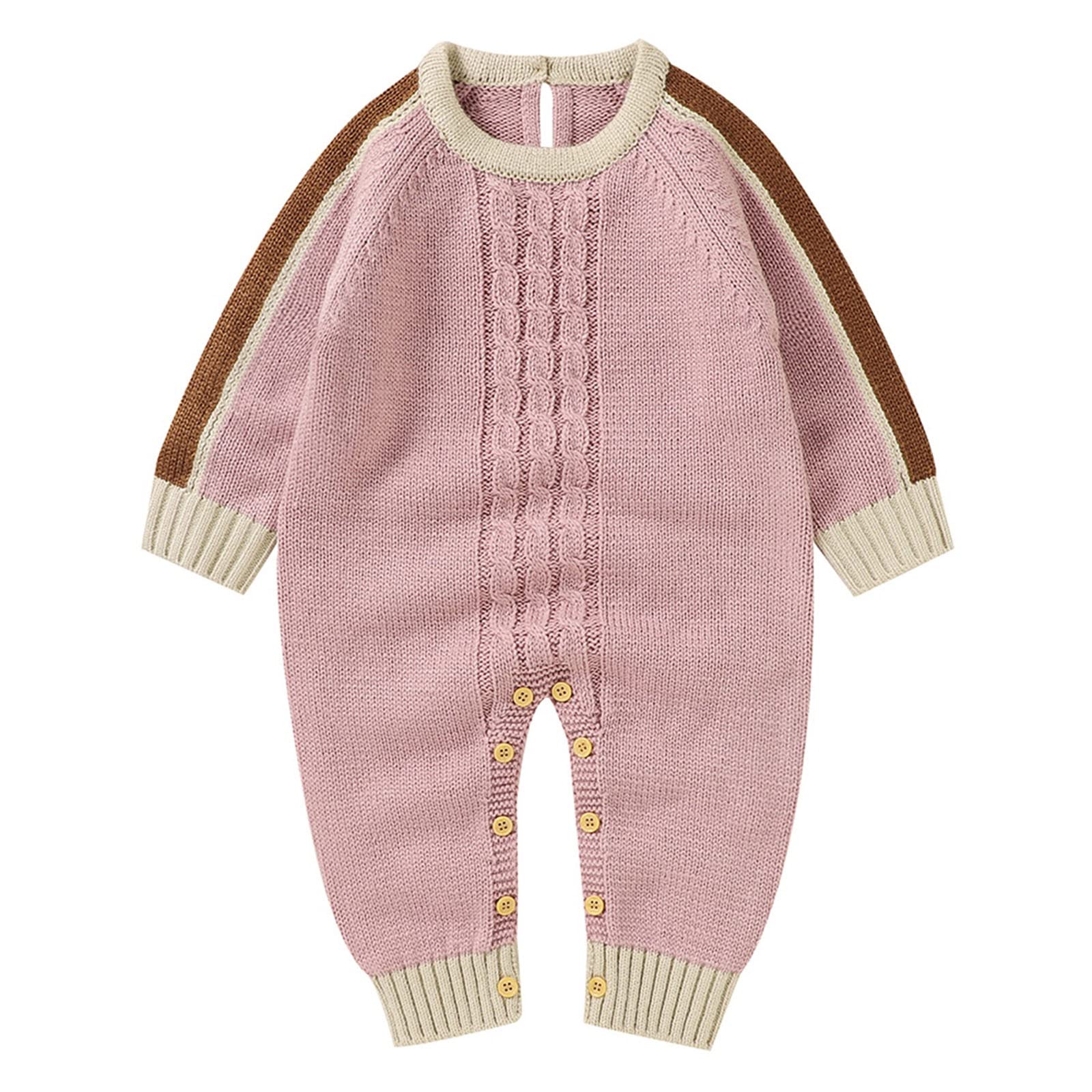 Egbsmy Newborn Baby Girl Hooded Romper - Soft Cotton Long Sleeve Knitted Sweater Jumpsuit Outfit for Infant (0-24 Months) | Perfect for Photoshoots, Playdates & Everyday Wear