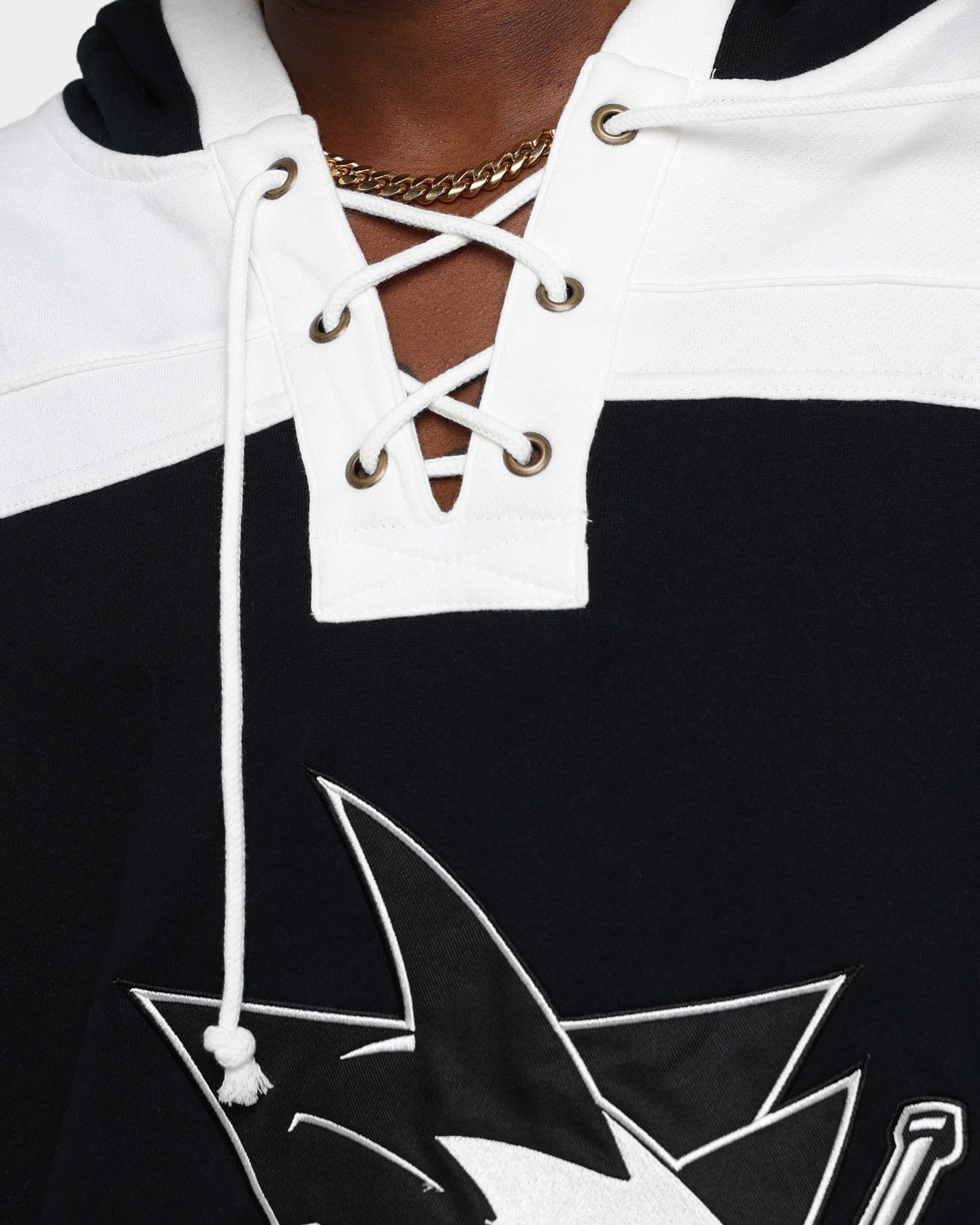 47 Brand San Jose Sharks Superior Lacer Hoodie - Men's Black NHL Hockey Pullover Sweatshirt for Game Day & Casual Wear