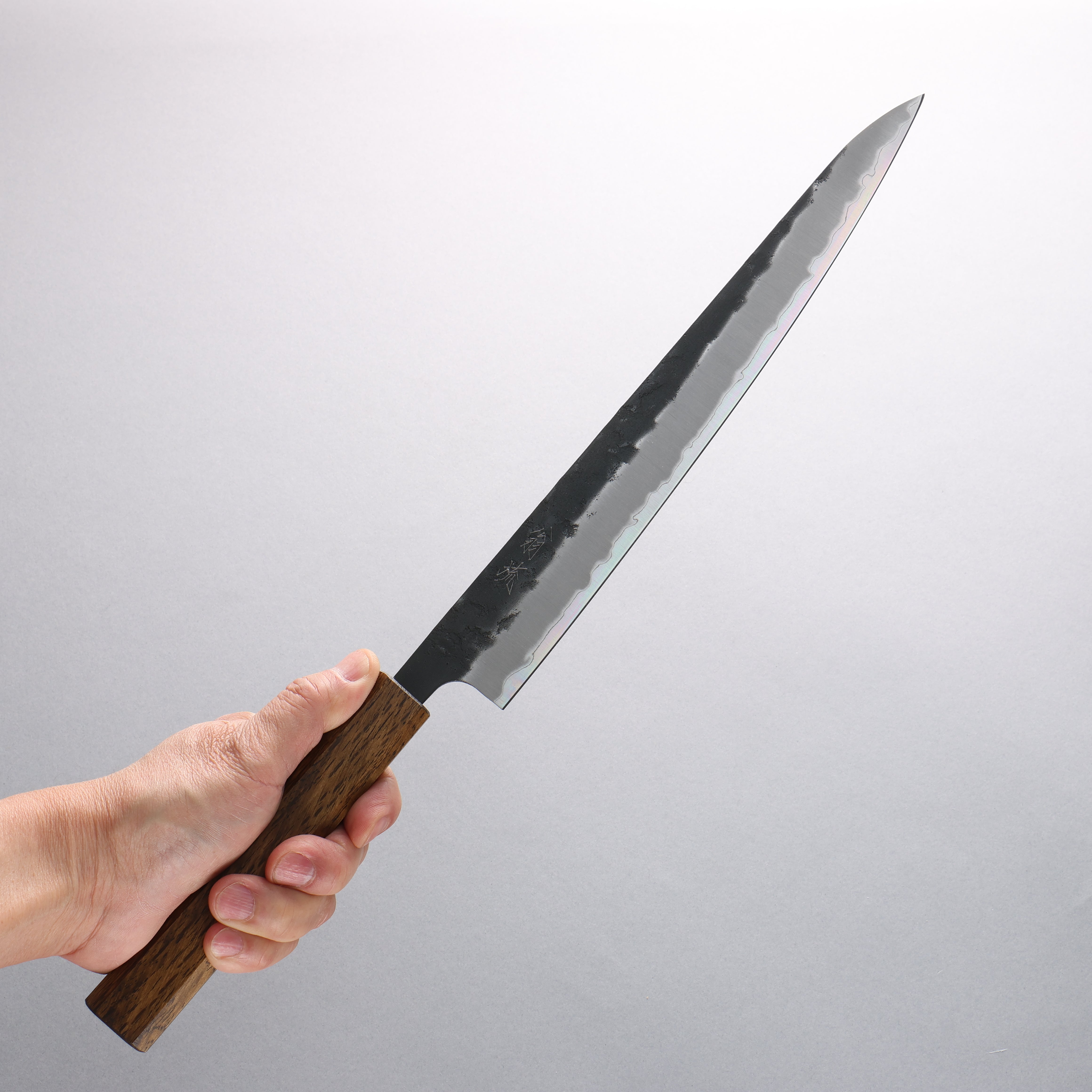 Premium Oul Blue Super Black Nashiji Sujihiki Knife 270mm with Oak Handle - Japanese Sashimi & Sushi Chef Knife for Precision Slicing