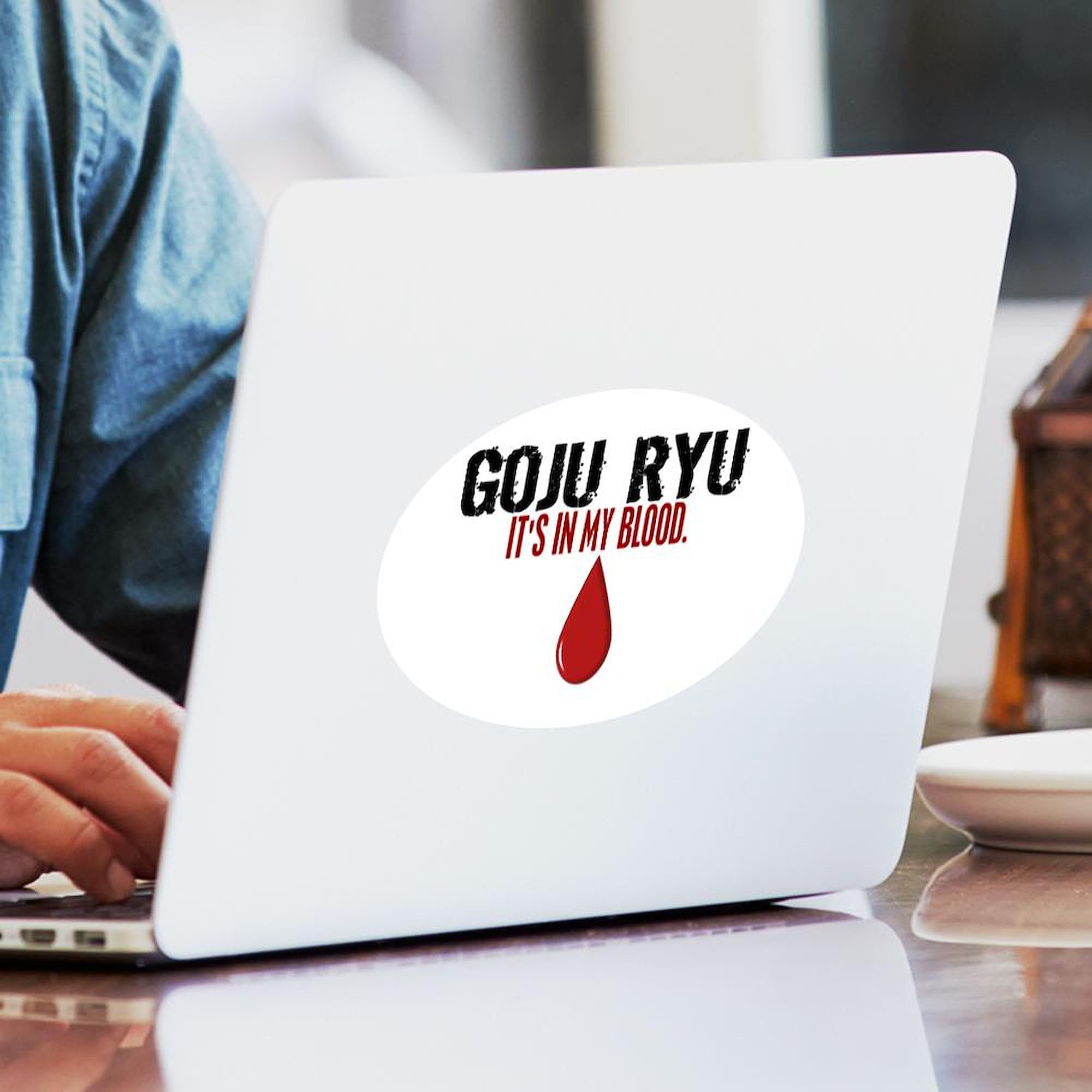 Goju Ryu Karate Oval Car Bumper Sticker - Durable Vinyl Decal for Cars, Laptops & Windows - Perfect for Martial Arts Fans & Dojo Pride