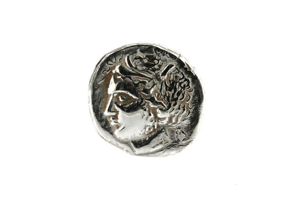 Persephone Coin Ring - Sterling Silver Jewelry for Women, Vintage Greek Mythology Inspired Ring - Perfect for Gifts, Weddings & Everyday Wear