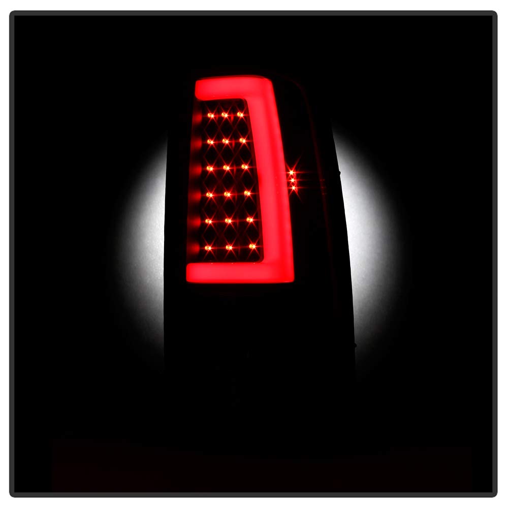 ACANII Black LED Tube Tail Lights & Brake Lamps for 2003-2006 Chevy Silverado 1500/2500/3500 - Pair Set (Left+Right) | Durable & Bright Replacement for Enhanced Night Visibility & Safety