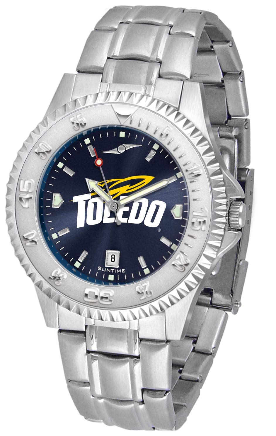 Sun Time Toledo Rockets Men's Competitor Steel Watch with Anochrome Dial - Durable Sports Watch for Athletes, Gym & Outdoor Activities