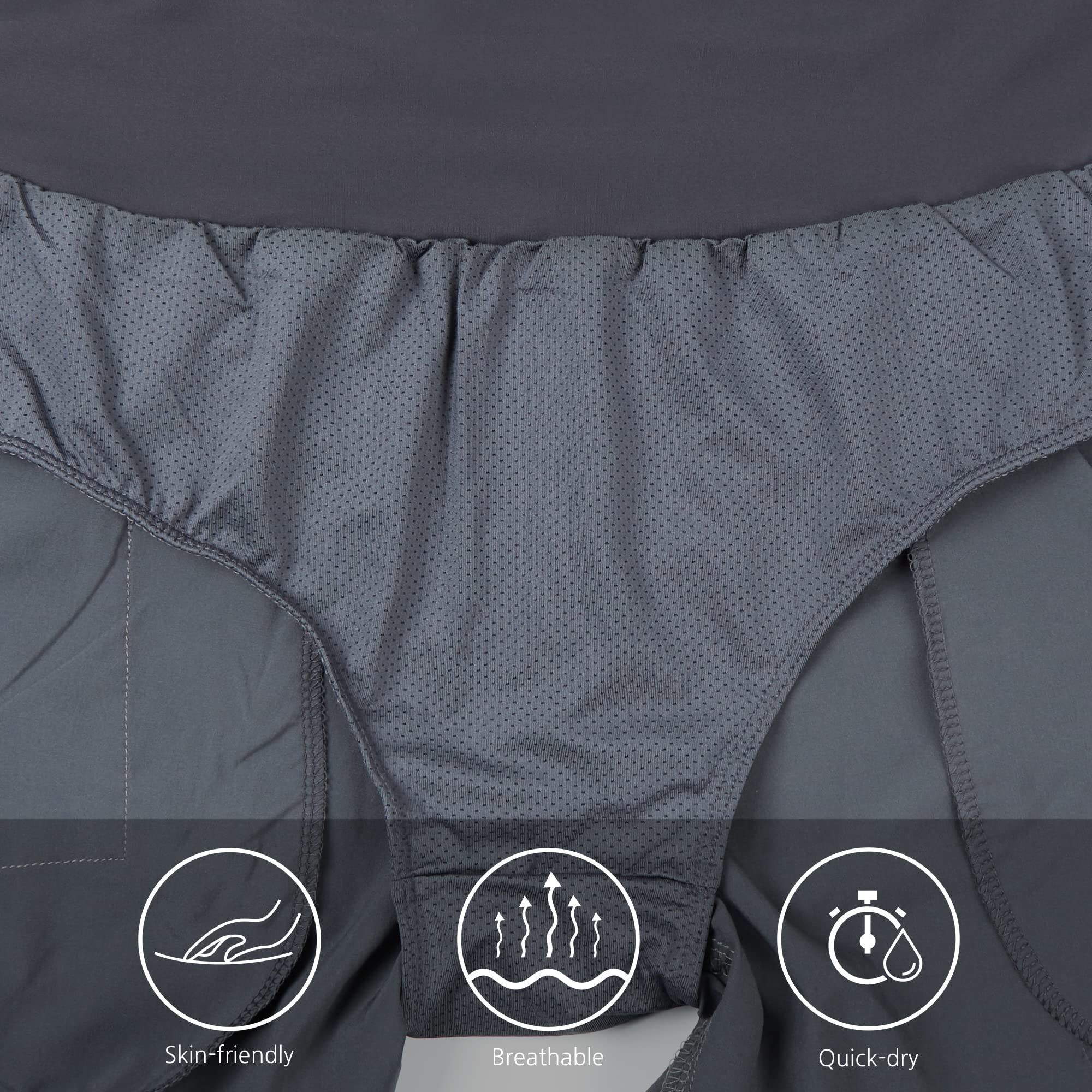 MASKERT Women's 5-Inch Athletic Running Shorts with Zipper Pockets - Quick Dry Gym Workout Shorts with Liner for Yoga, Jogging & Lounge Wear