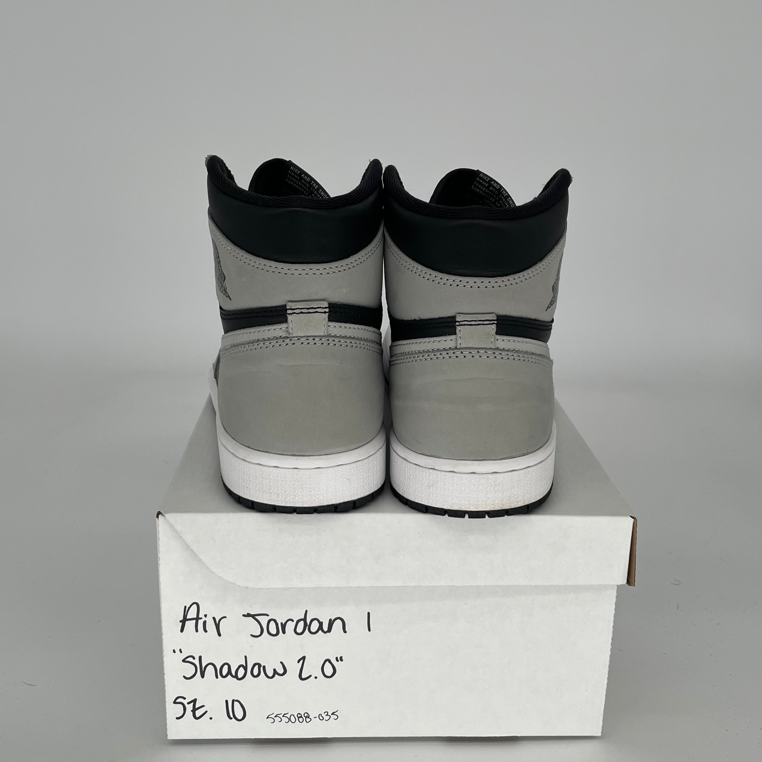 AIR JORDAN 1 SHADOW 2.0 Sneakers - Men's Size 10 (555088-035) - Retro Basketball Shoes for Casual Wear & Street Style
