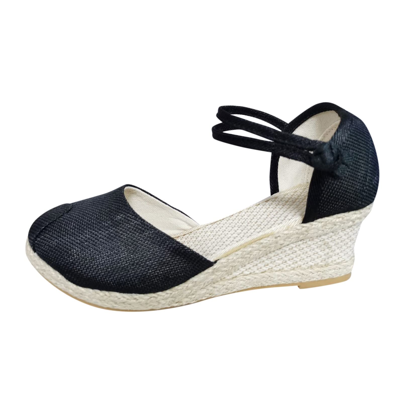 Women's Embroidered Wedge Slippers - Floral Summer Resort Shoes with Comfortable Wedge Heel | Perfect for Beach Vacations, Spa Days & Home Relaxation