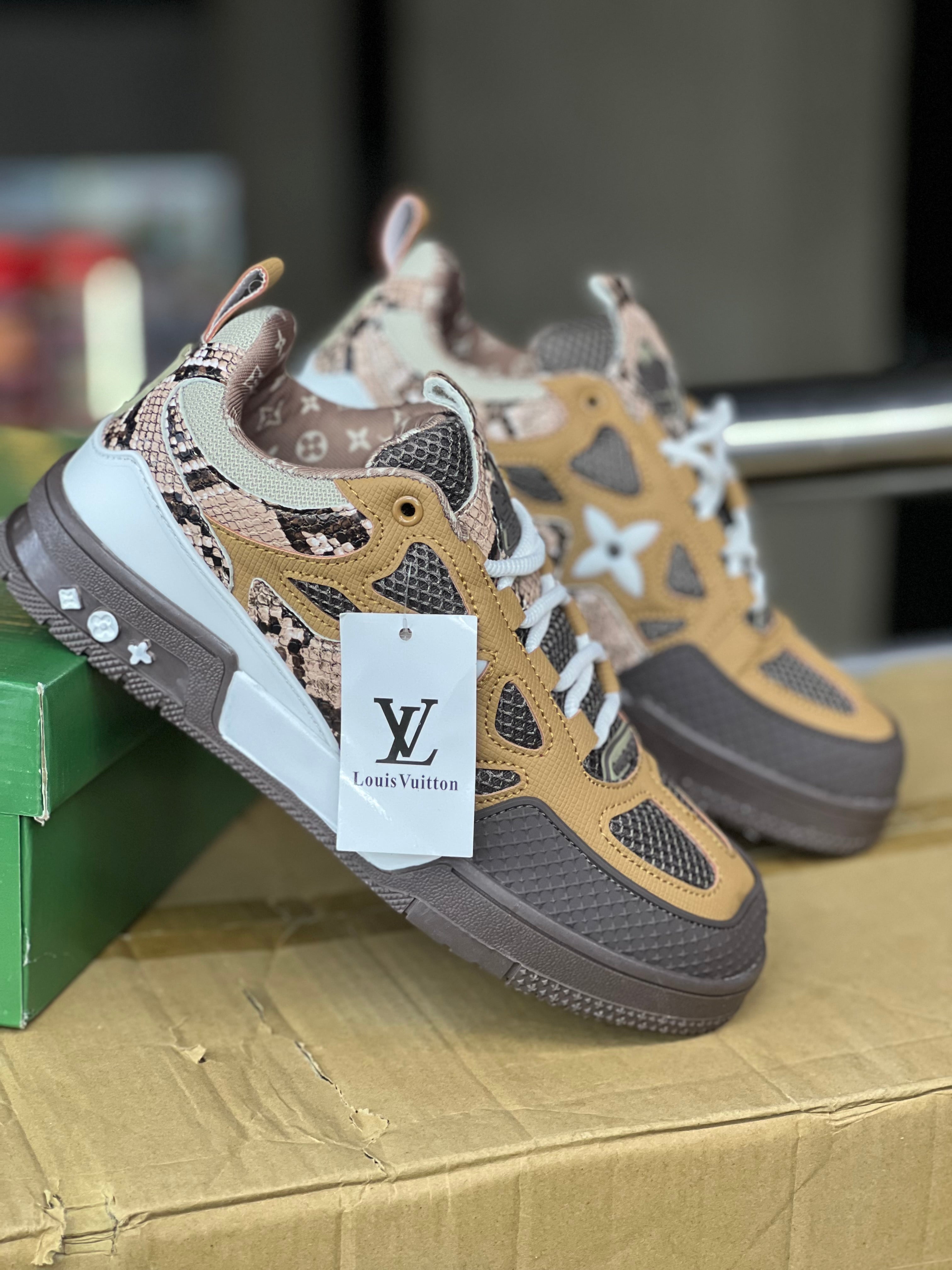 Louis Vuitton Skate Sneakers - Snake Print Design Luxury Skate Shoes for Men & Women | Streetwear Fashion, Casual Wear & Urban Lifestyle