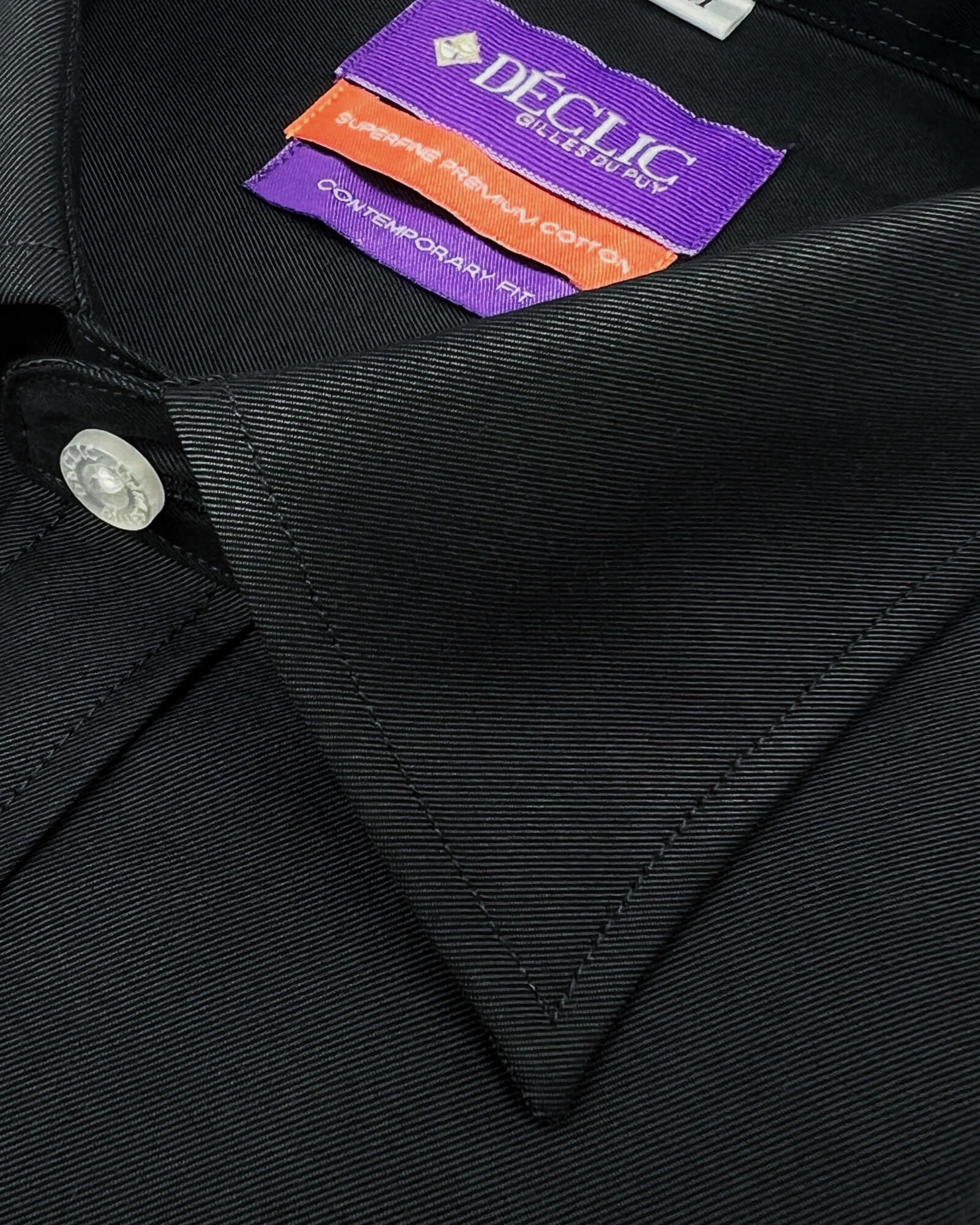 DÉCLIC Hercule Plain Men's Shirt - Charcoal Gray Casual Button Down Shirt for Office, Business & Everyday Wear