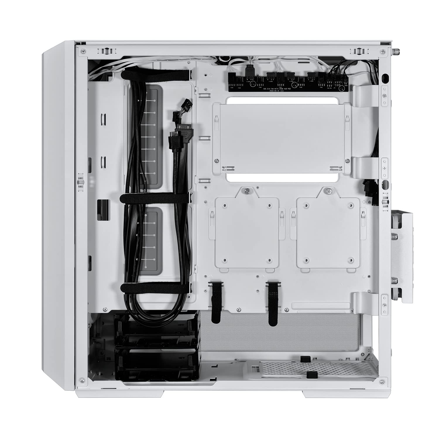 LIAN LI LANCOOL 216 E-ATX PC Case - High Airflow RGB Gaming Computer Case with Mesh Panels, 2x160mm & 1x140mm PWM Fans, Rear PCIe Fan Bracket - Perfect for Gaming Rigs, Streaming Setups & High-Performance PCs (White)