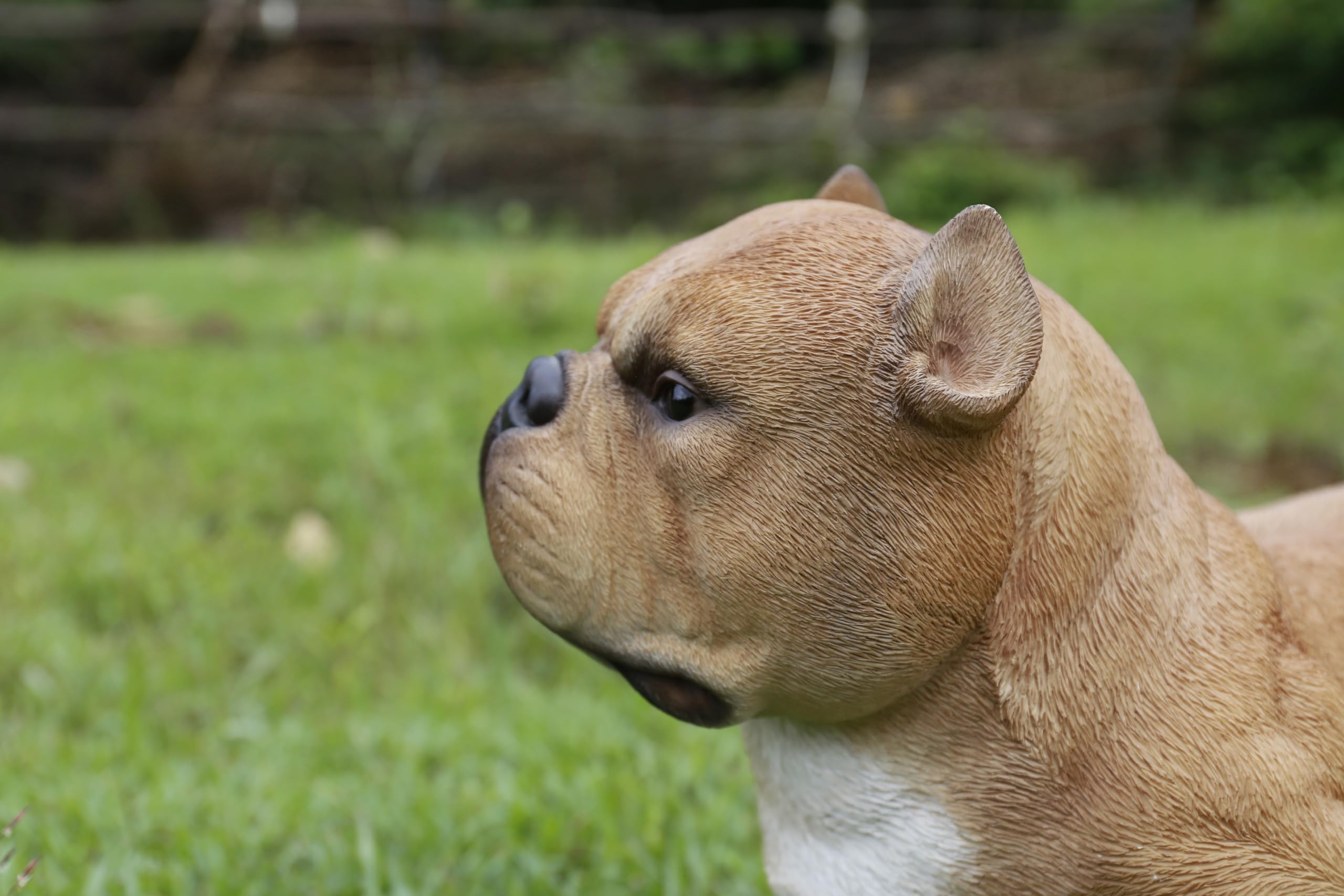 Hi-Line Gift Ltd. Walking Brown Bully Dog Statue - Handcrafted Resin Bulldog Sculpture for Home Decor, Garden, or Office | Perfect Gift for Dog Lovers & Pet Owners