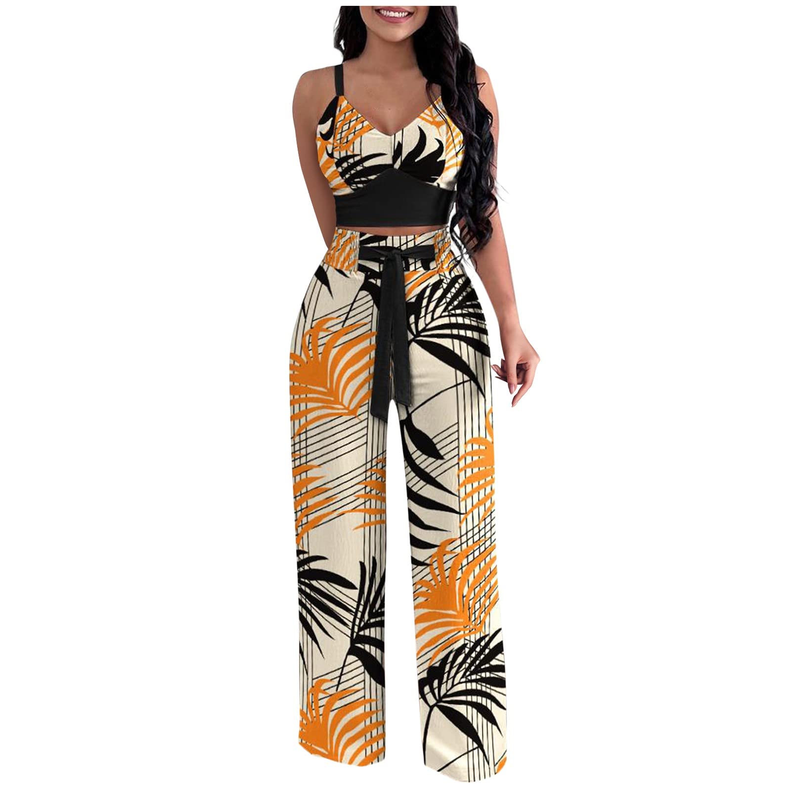 Women's Summer Outfits - Solid Color Coat & Printed Shorts Lounge Set | Casual Dressy Sweater & Shorts Suit for Women | Workout, Vacation & Everyday Wear | Plus Size XL in Ginger Color
