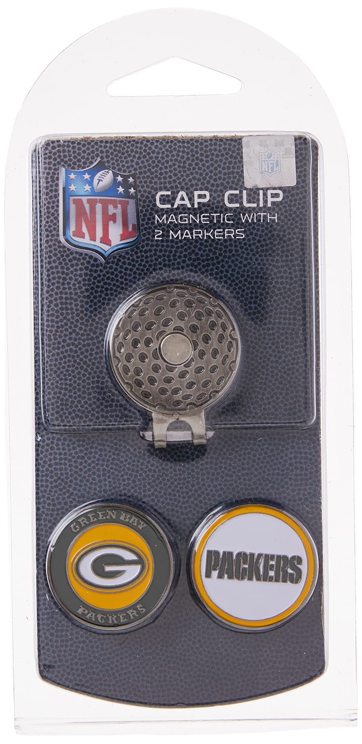 Team Golf NFL Golf Cap Clip with 2 Removable Double-Sided Enamel Magnetic Ball Markers - Easy Hat Attachment for Golfers | Perfect for Golf Courses & Driving Ranges