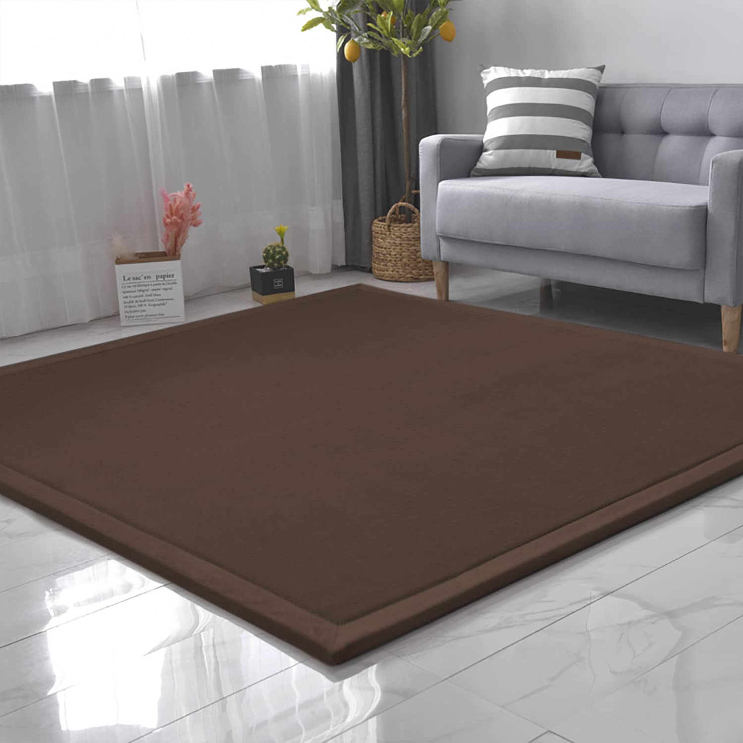 **Loartee Coral Velvet Nursery Rug - 6'8