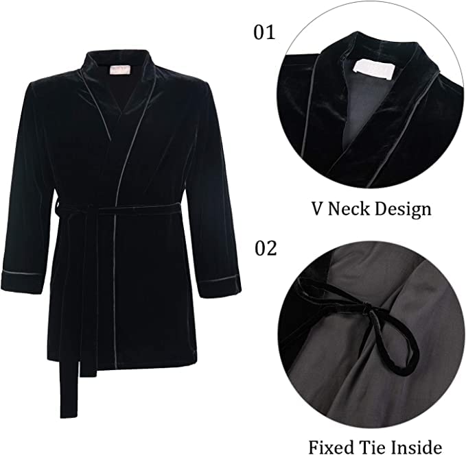Luxury COLD POSH Men's Silk Velvet Pajama Set - Soft Winter Sleepwear for Autumn & Winter - Perfect for Cozy Nights, Lounging & Holiday Gifts