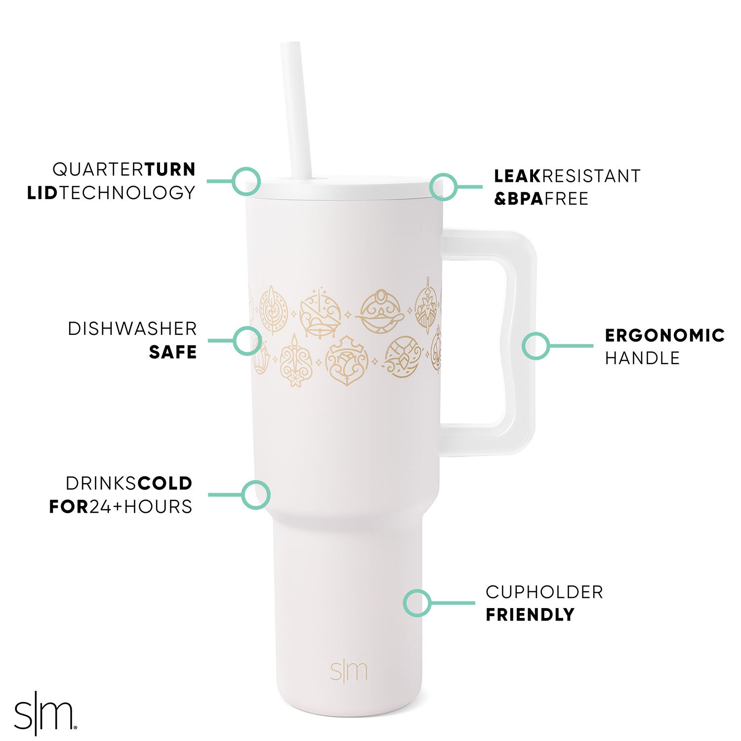 Disney Princess Trek Tumbler with Straw - 20oz Insulated Stainless Steel Water Bottle for Kids - Leakproof Travel Cup for School, Hiking & Outdoor Adventures
