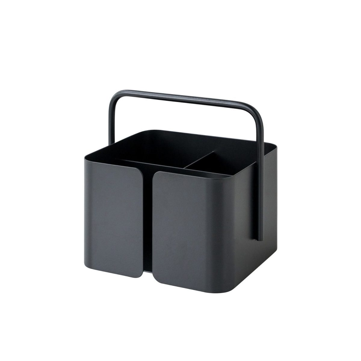 DESIGNSTUFF Black Square Storage Caddy & Organizer Box - Perfect for Home, Office, Bathroom & Car Organization