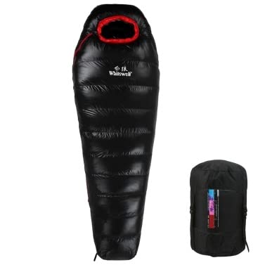 Ultra-Lightweight 95% White Duck Down Sleeping Bag for Women & Men - Compact, Warm & Water-Resistant for Backpacking, Camping, Hiking - Perfect for Cold Weather Adventures & Outdoor Travel