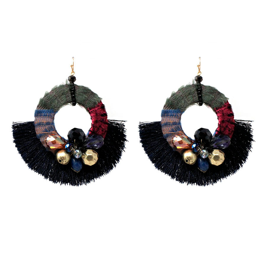 Bead & Tassel Earrings for Women - Boho Chic Dangle Earrings with Colorful Beads | Perfect for Parties, Weddings & Everyday Wear