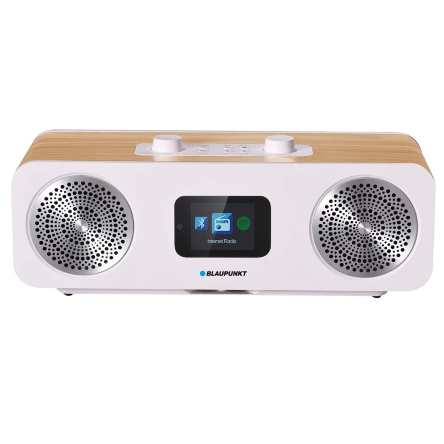 Blaupunkt IR50DAB Internet Radio with Digital DAB+ & FM, White Wooden Design - Perfect for Home, Office, and Kitchen Use