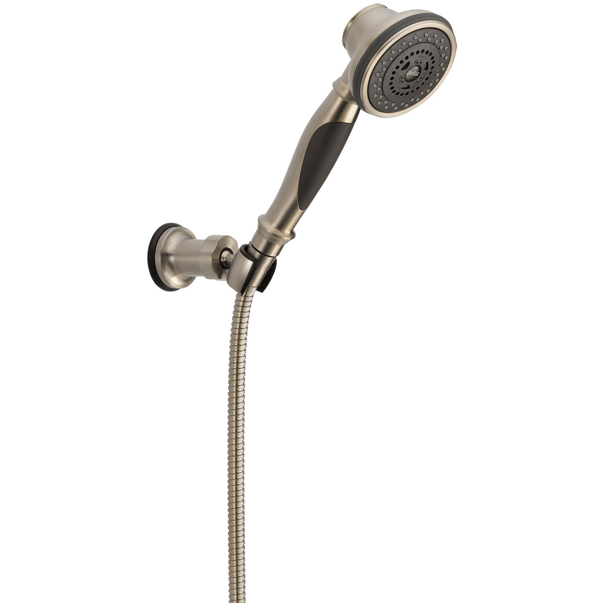 Delta 3-Spray Stainless Steel Wall Mount Handheld Showerhead with 5 Settings - 593587 - Perfect for Bathroom Renovation & Spa-Like Shower Experience