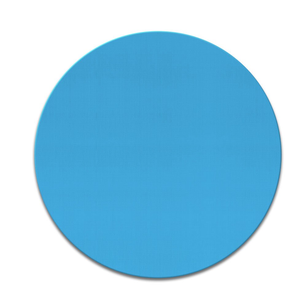 Non-Slip Round Mouse Pad - FINCIBO Solid Baby Blue Ergonomic Desk Mat for Home Office, Gaming & Workstation Use | Perfect for PC, Laptop & Computer Setup