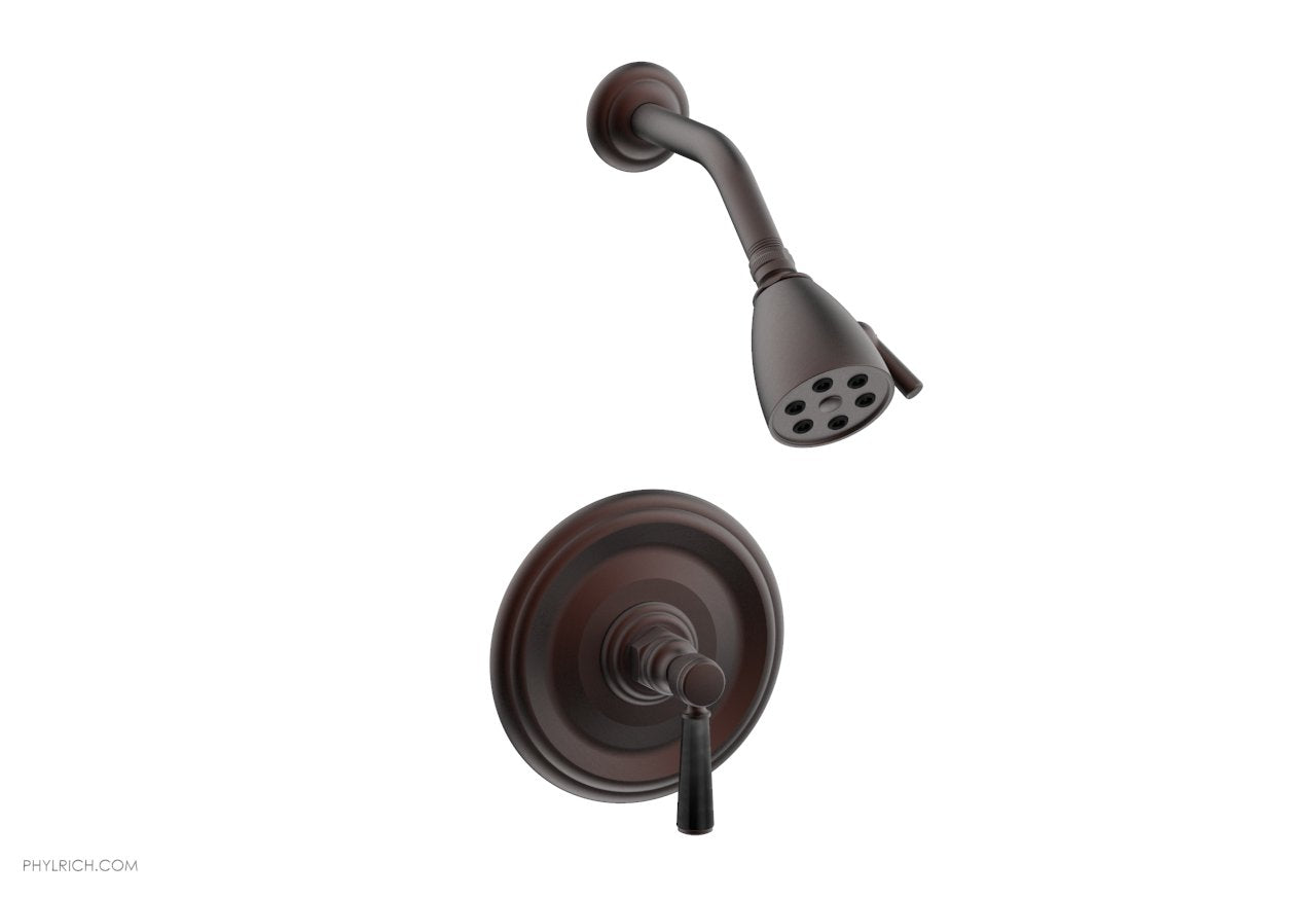 HEX TRADITIONAL Pressure Balance Shower Set - Black Marble Finish, 500 GPM, 23 Function Spray - Perfect for Modern Bathroom & Spa Experience