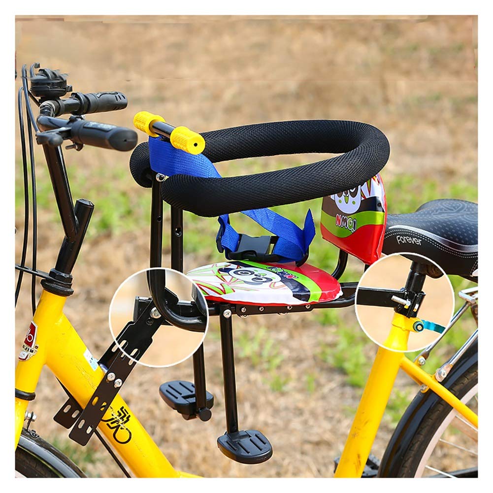 HLR Front Mount Child Bike Seat - Adjustable Pedals & Full Fence Safety Design - Universal Fit for Mountain Bikes, Road Bikes & Recreational Cycling - Perfect for Family Rides, Commuting & Outdoor Adventures