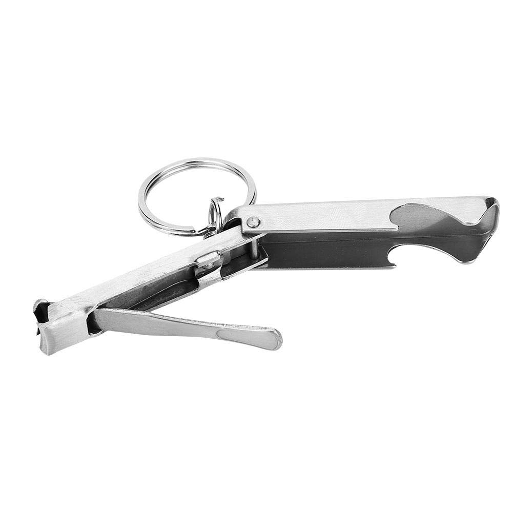 Premium 2-in-1 Stainless Steel Nail Clipper & Bottle Opener with Keychain - Durable Manicure Tool for Home, Travel, and Outdoor Adventures (Camping, Hiking, Gym)