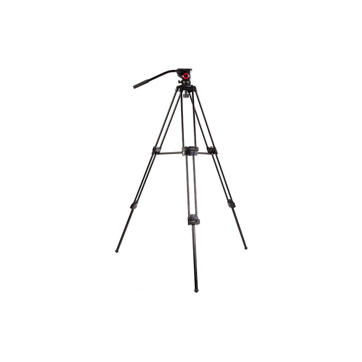 Came-TV 601A Professional 3-Section Aluminum Tripod with Fluid Head for DSLR Cameras - Perfect for Videography, Live Streaming & Outdoor Shooting