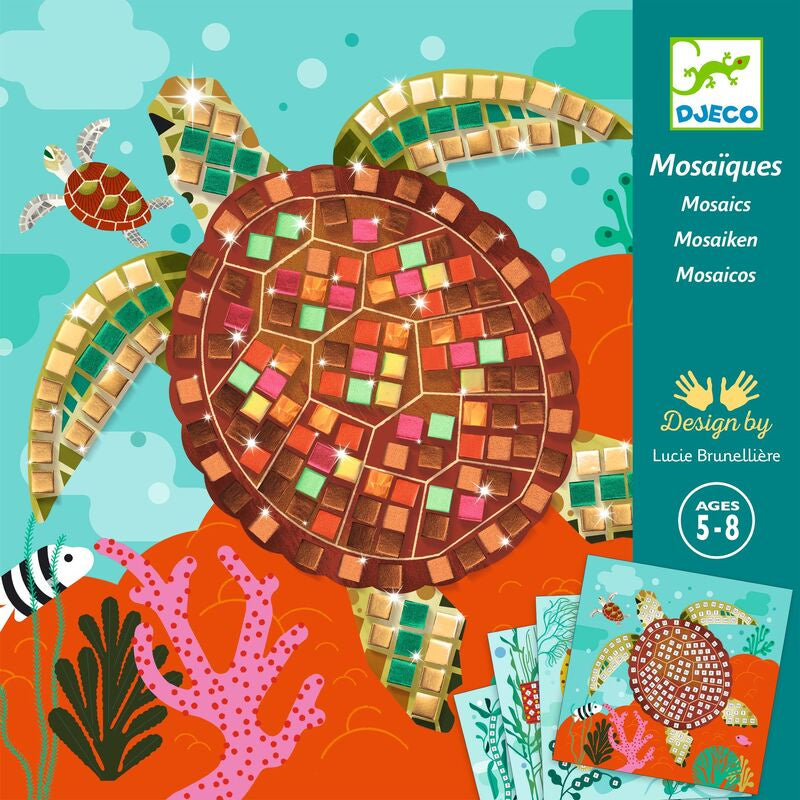 Caribbean Mosaic Art Set by Djeco - Creative DIY Craft Kit for Kids & Adults - Perfect for Home Decor, Gifts & Art Projects