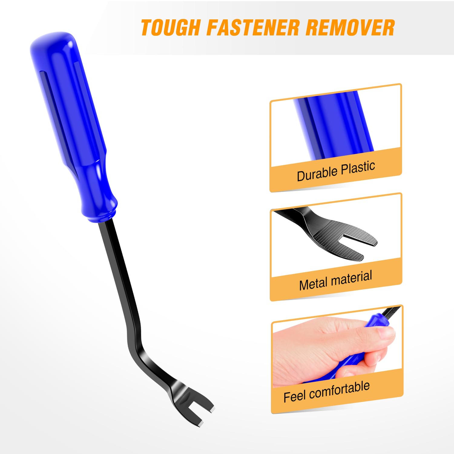 GOOACC 6PCS Auto Trim Removal Tool Kit - No Scratch Car Audio Dash & Window Molding Fastener Remover Set (Blue) | Perfect for Car Stereo Installation, Interior Detailing & DIY Auto Repair