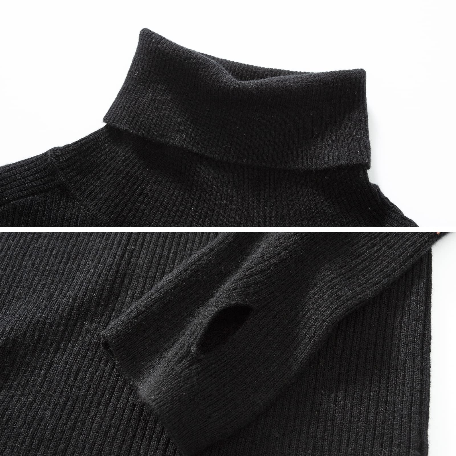 COLD POSH Women's 100% Merino Wool Turtleneck Sweater - Slim Fit High Neck Knit Pullover, Soft & Warm Long Sleeve Winter Top for Office, Travel & Casual Outfits