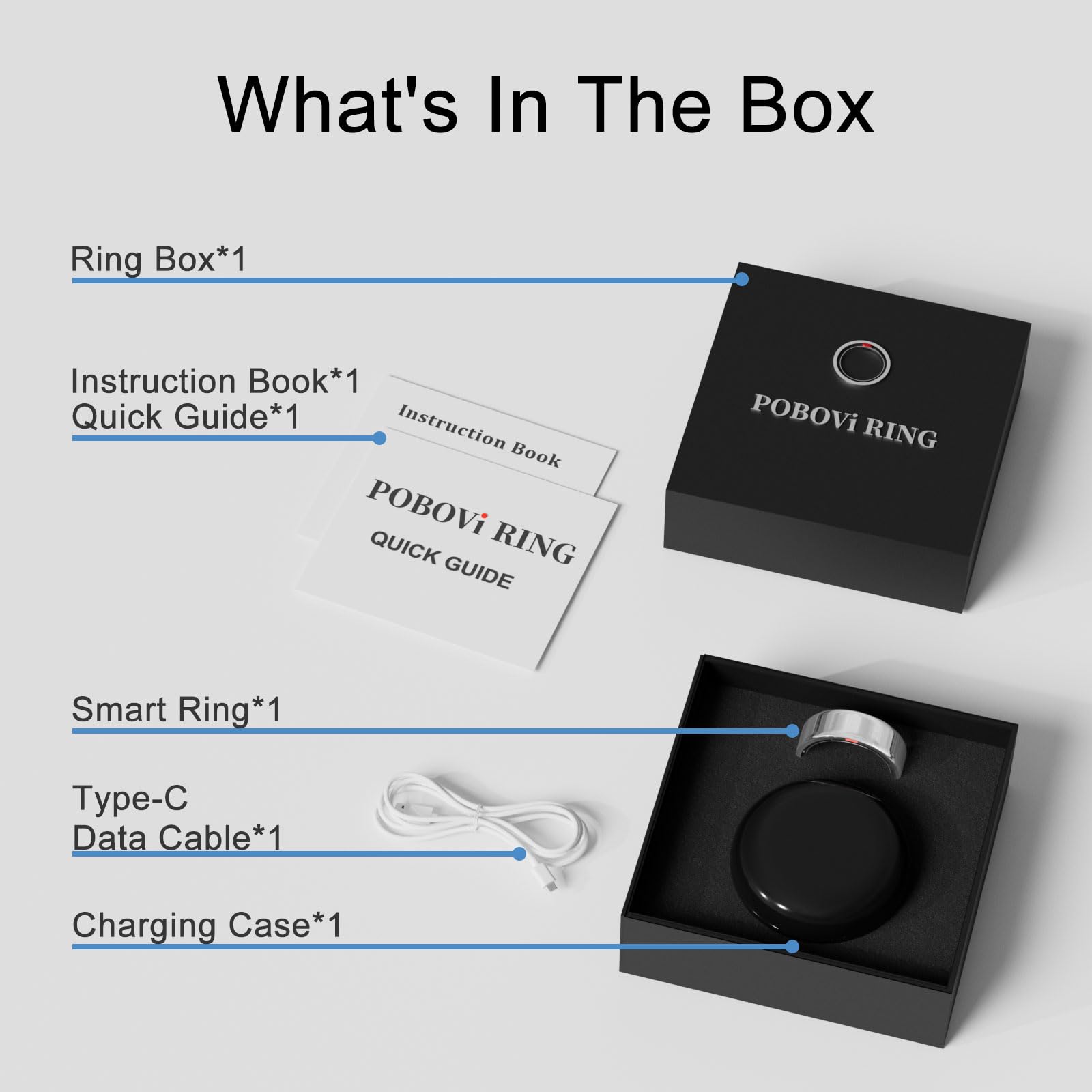 Smart Ring - Sleep Tracker, Stress Monitor & Heart Rate Monitor with Sizing Kit - 5-7 Day Battery Life, Wireless Charging Case - No Subscription Needed - iOS & Android Compatible - Perfect for Fitness, Sleep Tracking & Stress Management (Silver, Size 11)