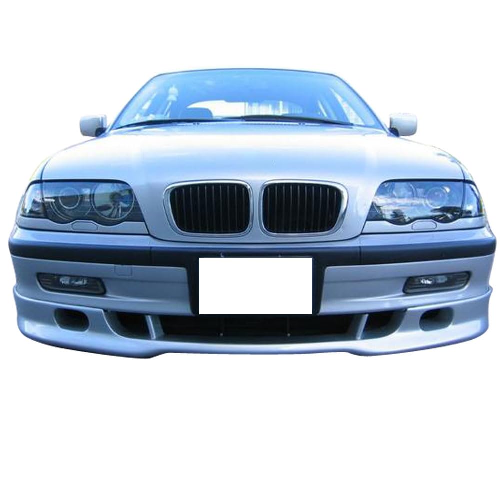 IKON MOTORSPORTS Euro Style PU Black Front Bumper Lip Spoiler Splitter for 1999-2001 BMW 3-Series Sedan | Aggressive Styling & Enhanced Aerodynamics | Perfect for Car Enthusiasts & Performance Upgrades