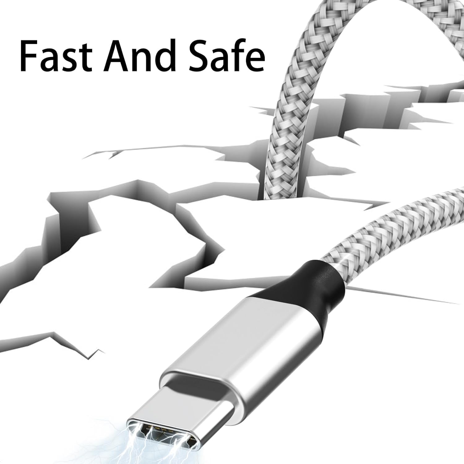 5 Pack 3ft MFi Certified USB-C to Lightning Fast Charging Cable - Nylon Braided, Compatible with iPhone 16/16 Pro/15/15 Pro Max, AirPods, iPad - Perfect for Home, Office & Travel Charging