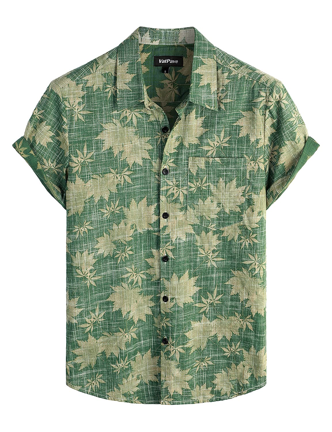 VATPAVE Men's Hawaiian Shirts - Casual Short Sleeve Button Down Shirt with Front Pocket | Breathable Beach Shirt for Summer Vacation, Luau Party & Tropical Getaways