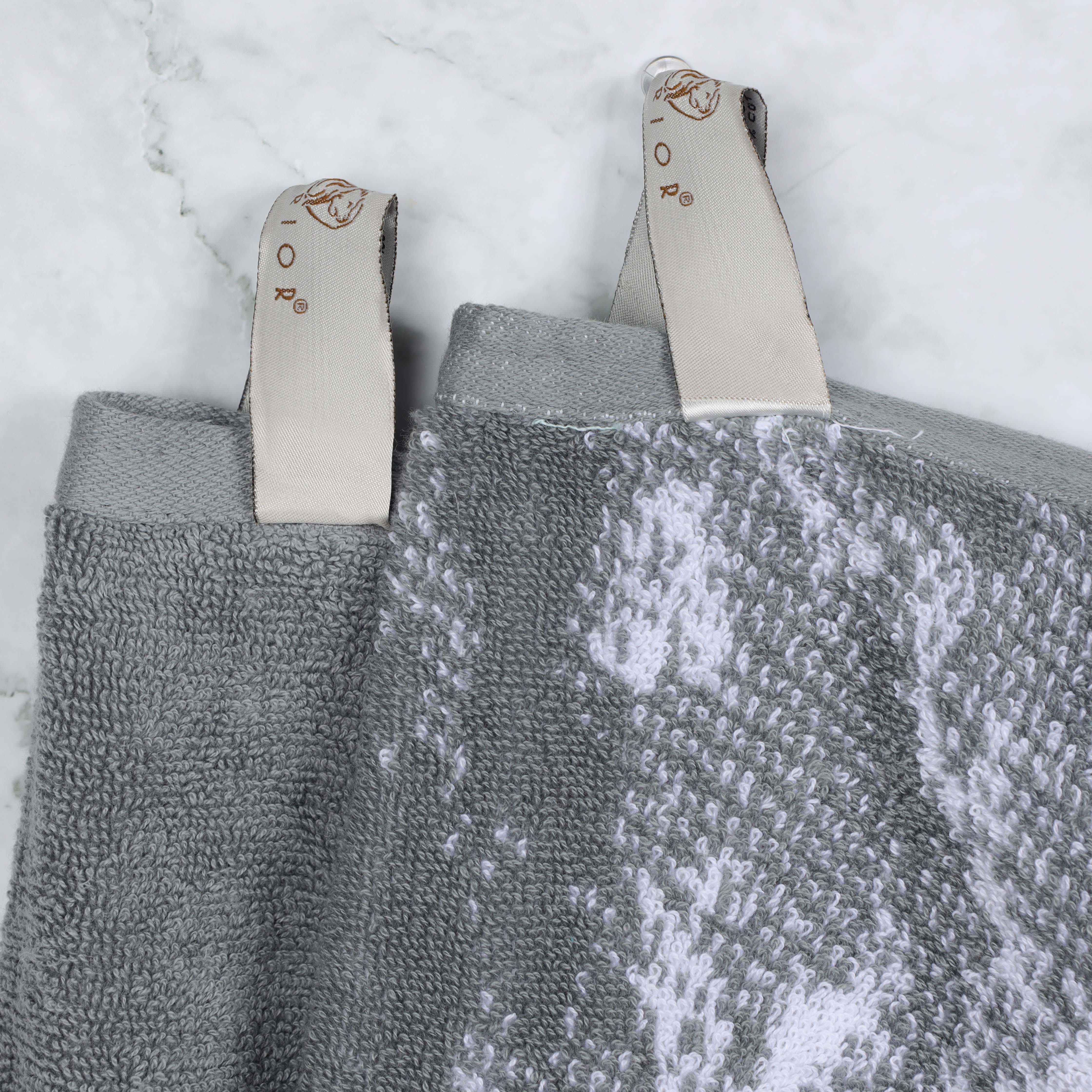 Premium 4-Piece Cotton Bath Towel Set - Soft & Absorbent Solid & Marble Design - Perfect for Spa, Bathroom & Luxury Home Decor