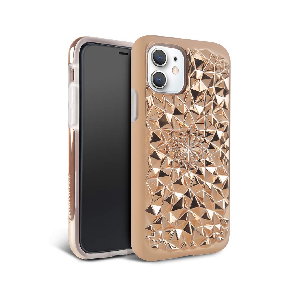 FELONY CASE iPhone 11 Case Gold Kaleidoscope - 3D Geometric Shockproof Protective Cover for iPhone 11 with 360° Protection | Screen & Body Defense | Stylish Phone Case for Women & Men | Perfect for Daily Use, Work, and Travel