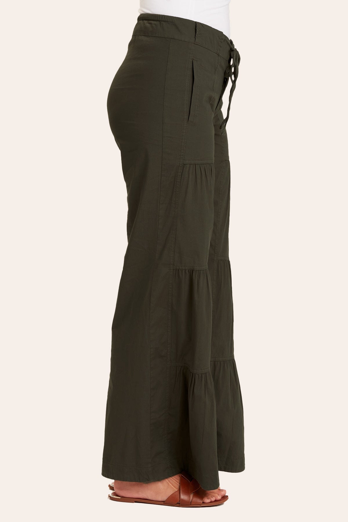 Stylish Terraced Wide Leg Pants for Women - High Waisted Flowy Palazzo Trousers - Perfect for Office, Casual & Evening Wear