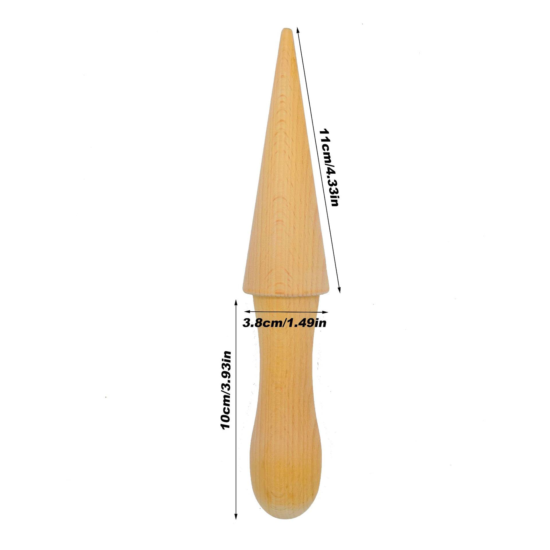 Premium Wooden Ice Cream Cone Mold & Waffle Cone Roller - Professional Pastry Baking Tool for Homemade Desserts - Perfect for Ice Cream Shops, Bakeries & Home Kitchen Use