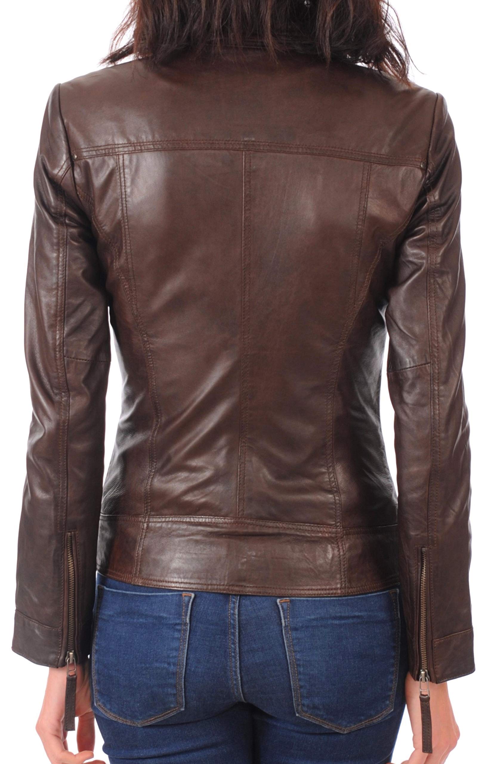 KYZER KRAFT Women's Genuine Lambskin Leather Bomber Jacket - Stylish Motorcycle Biker Jacket for Women | Perfect for Riding, Casual Outfits & Night Out