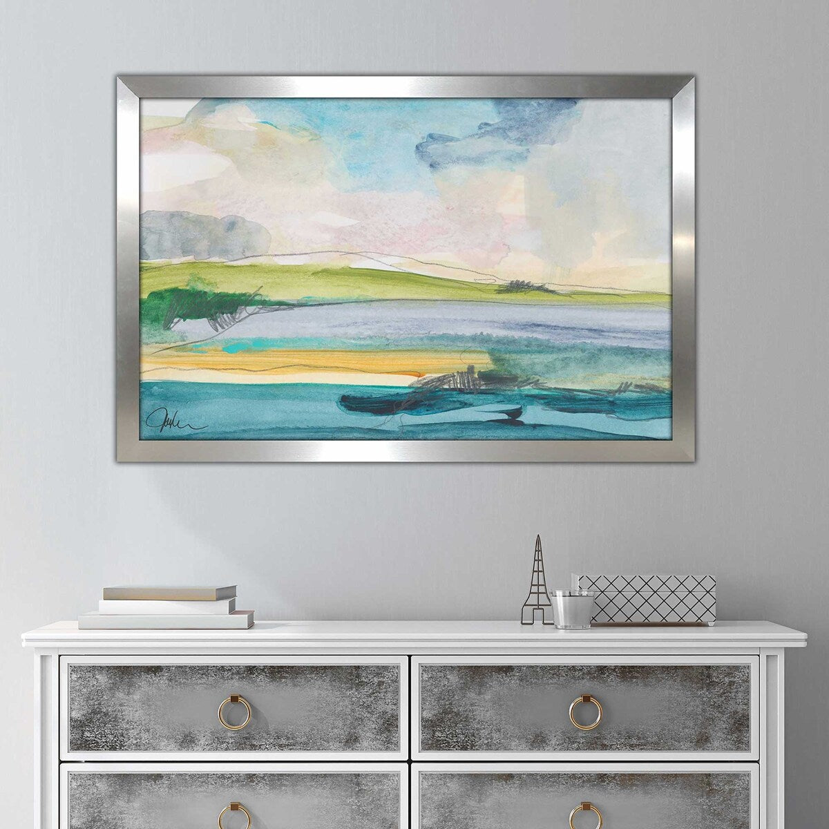 Amid the Jewels by Jan Weiss - Premium Acrylic Wall Art Print - Modern Home & Office Decor for Living Room, Bedroom or Gallery Display