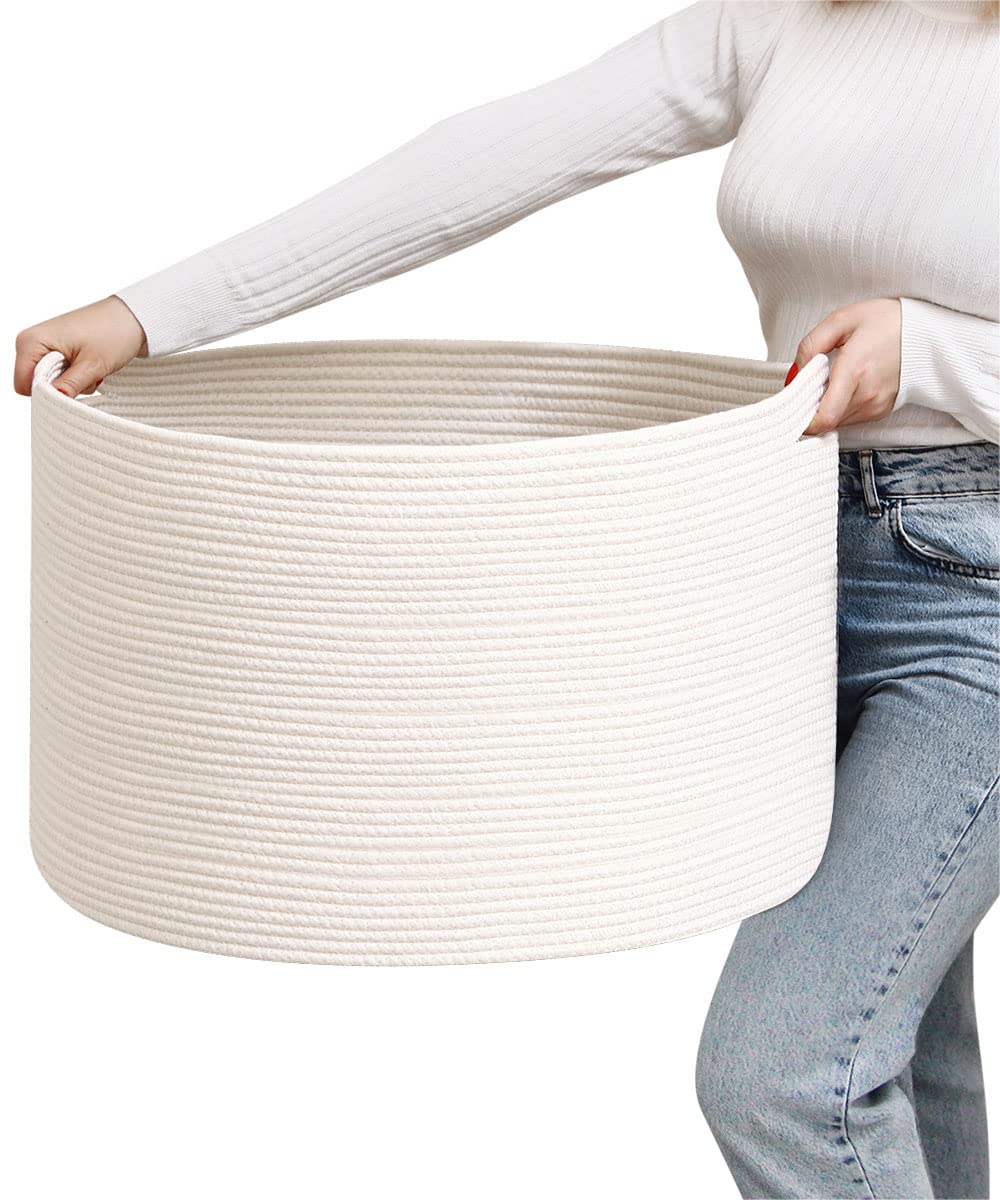 Extra Large Cotton Rope Storage Basket - 21.7