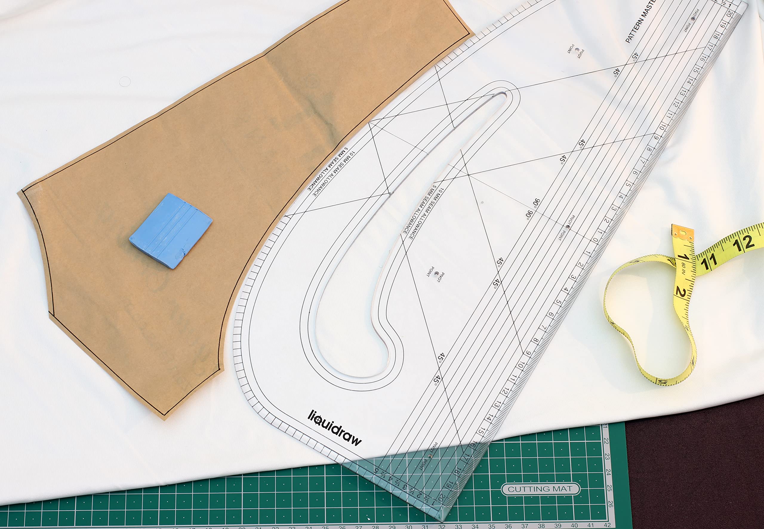 Pattern Maker Metric Ruler for Sewing & Quilting - Perfect for DIY Crafts, Fabric Marking & Tailoring Projects