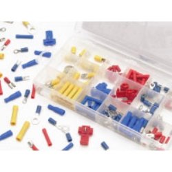 160 Pc Wire Terminal Assortment Kit - Insulated Electrical Connectors for Automotive, Home & DIY Projects - Crimp Terminals, Ring, Spade & Butt Connectors - Secure Wiring Solutions for Cars, Appliances & Electronics
